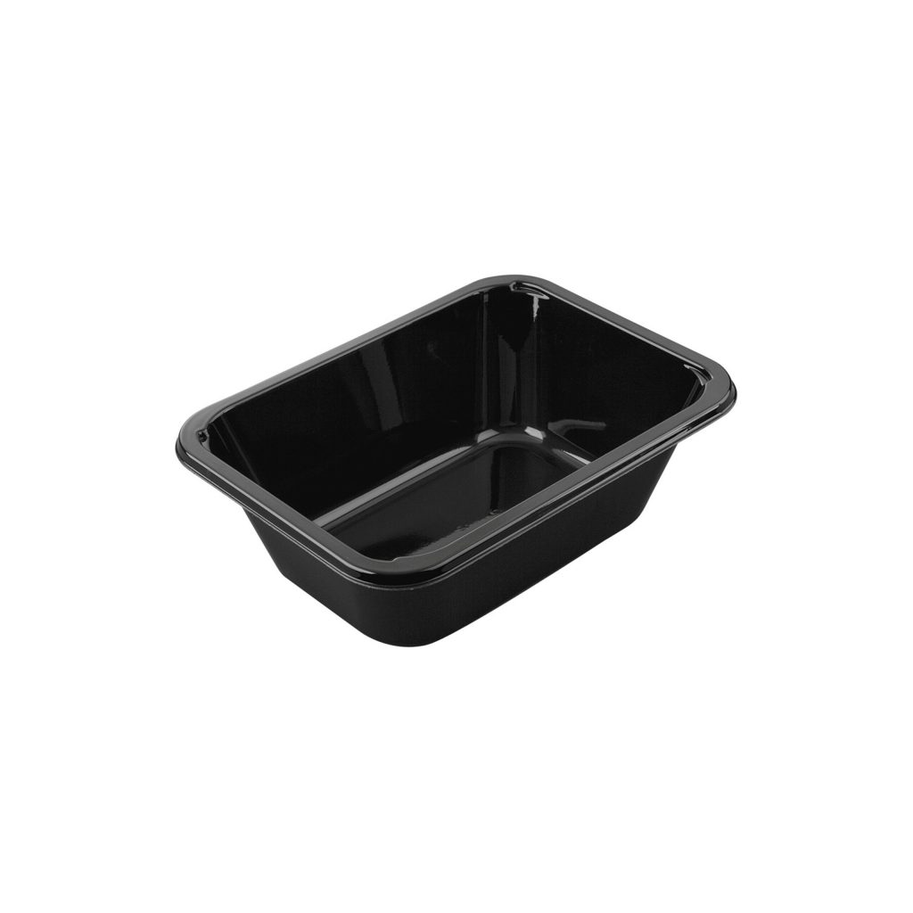 680ml Black Rectangular CPET Top Seal Trays - 468 Trays