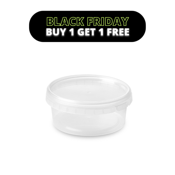 300ml Round 118mm Diameter Tamper Evident Containers and Lids