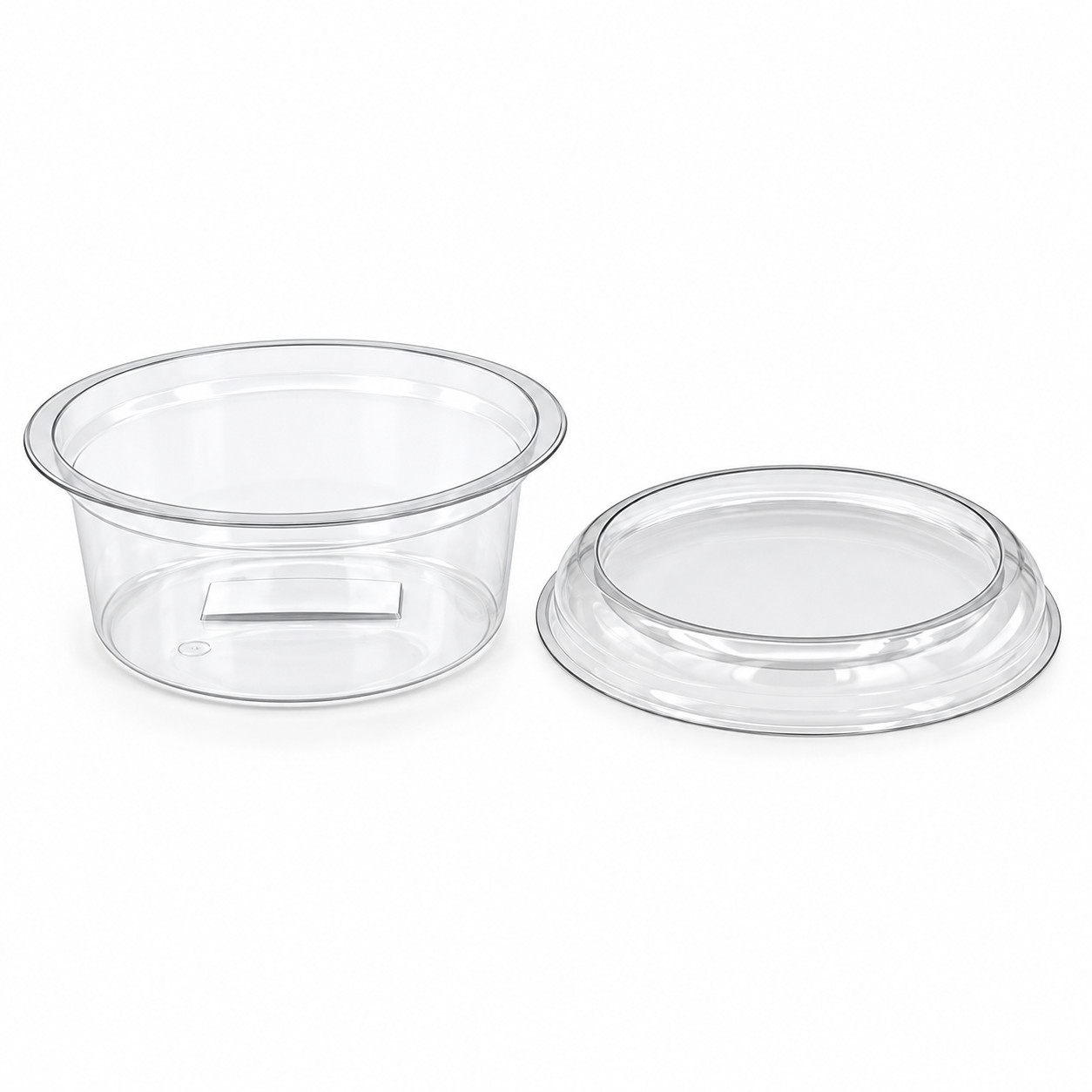 170ml Round 95mm Diameter Clear R-Pet Containers