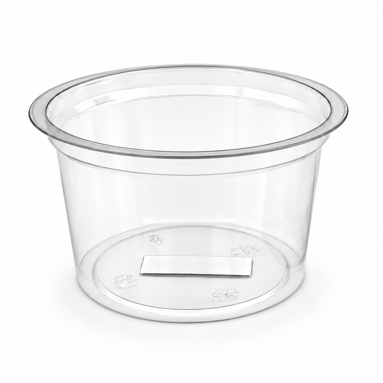 280ml Round 95mm Diameter Clear R-Pet Containers