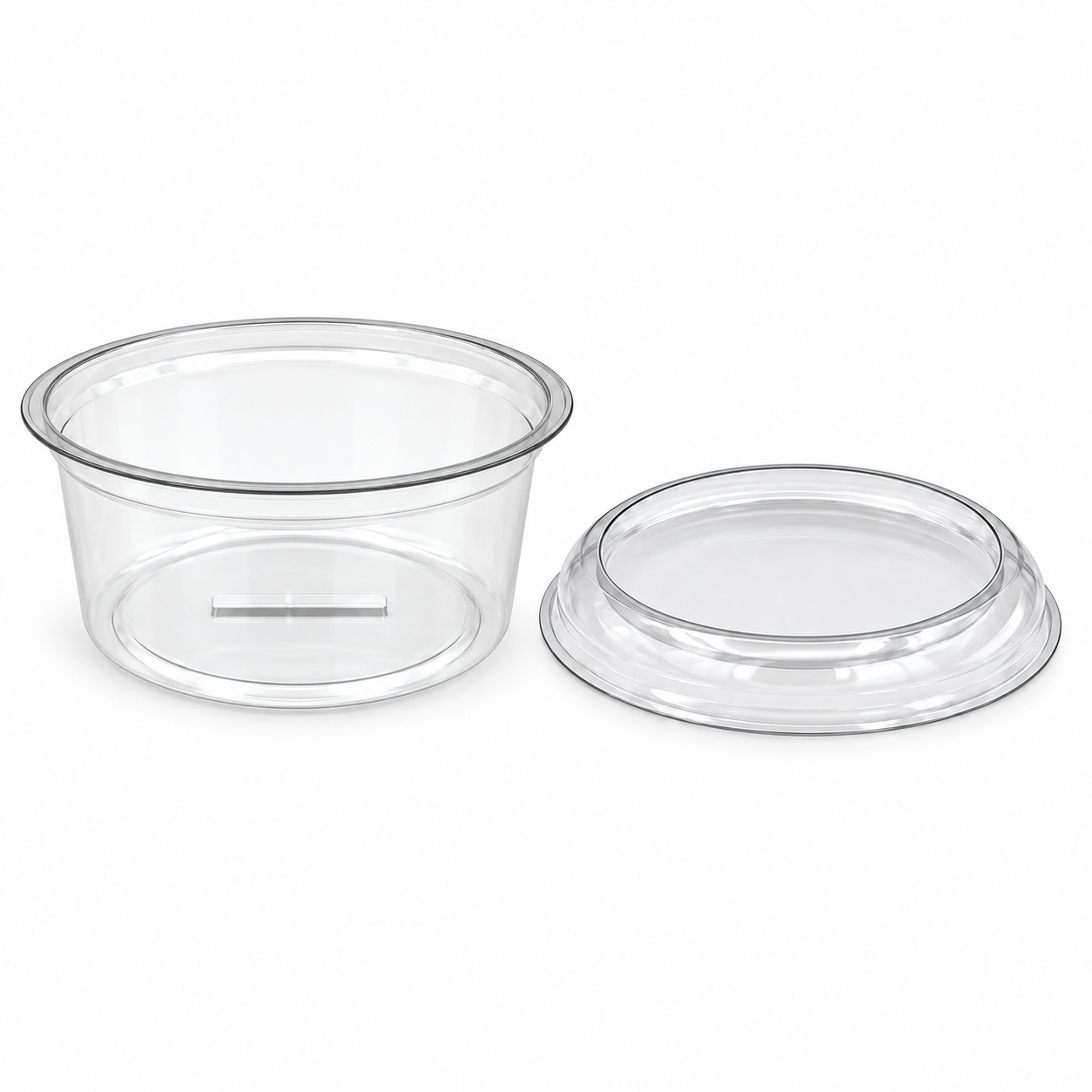 240ml Round 95mm Diameter Clear R-Pet Containers