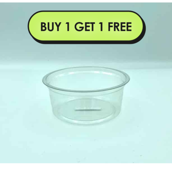 240ml Round 95mm Diameter Clear R-Pet Containers