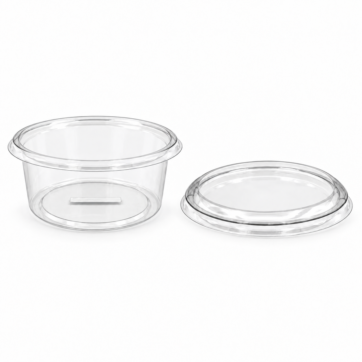 250ml Round 115mm Diameter Clear R-Pet Containers
