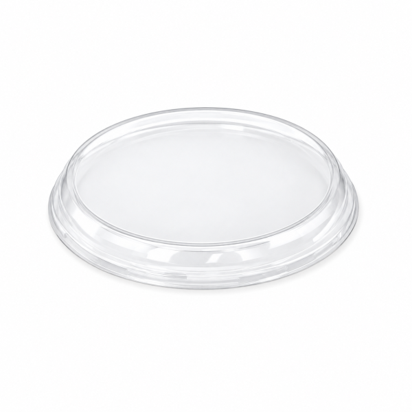 115mm Diameter Round Clear R-Pet Lids