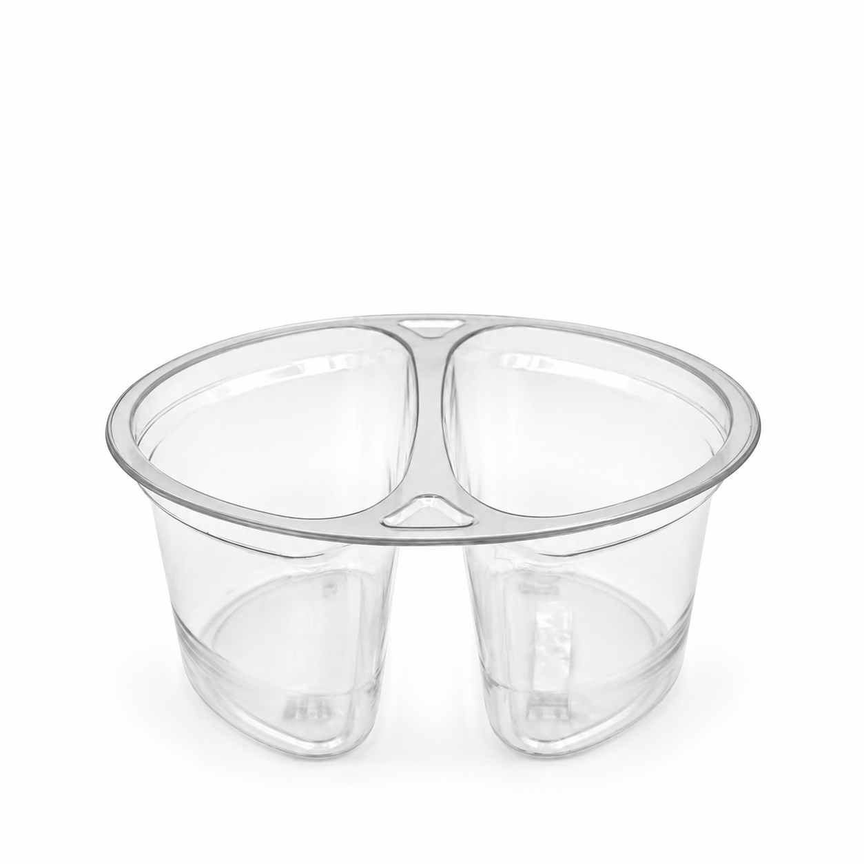 280ml Round 2 Cavity Clear R-Pet Containers
