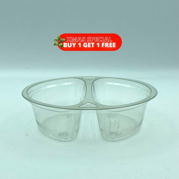 280ml Round 2 Cavity Clear R-Pet Containers