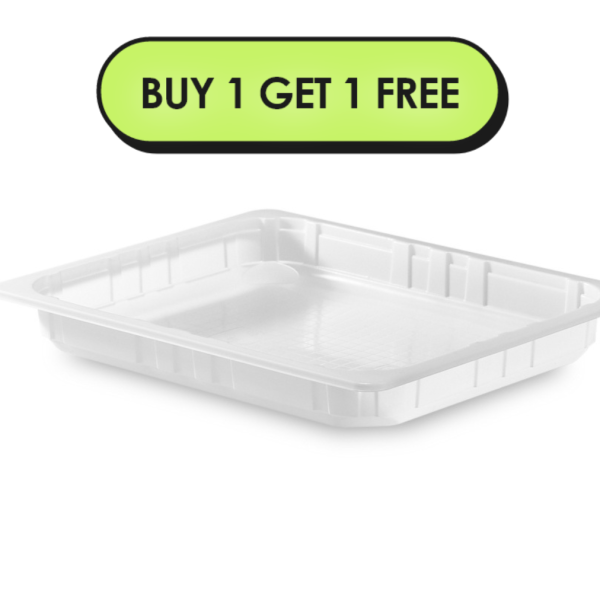 325 x 265mm White Rectangular Half Gastro Top Seal Trays