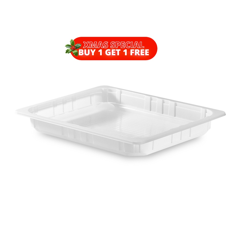 325 x 265mm White Rectangular Half Gastro Top Seal Trays