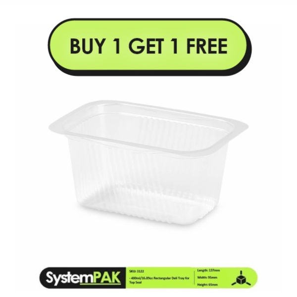 350ml 137x95x45mm Rectangular Top Seal Trays