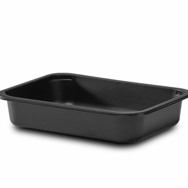 187x137x37mm 630ml Rectangular Black Trays