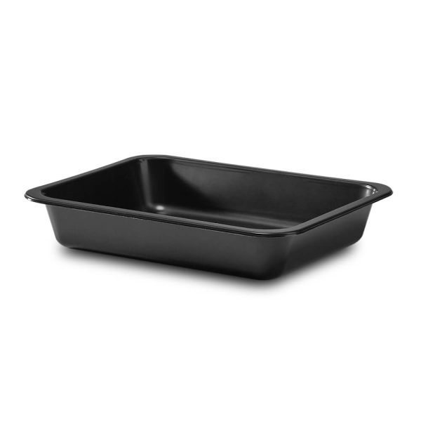 227x178x40mm 1070ml Black Rectangular Tray