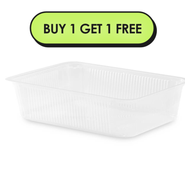 2500ml Large Rectangular Top Seal Trays