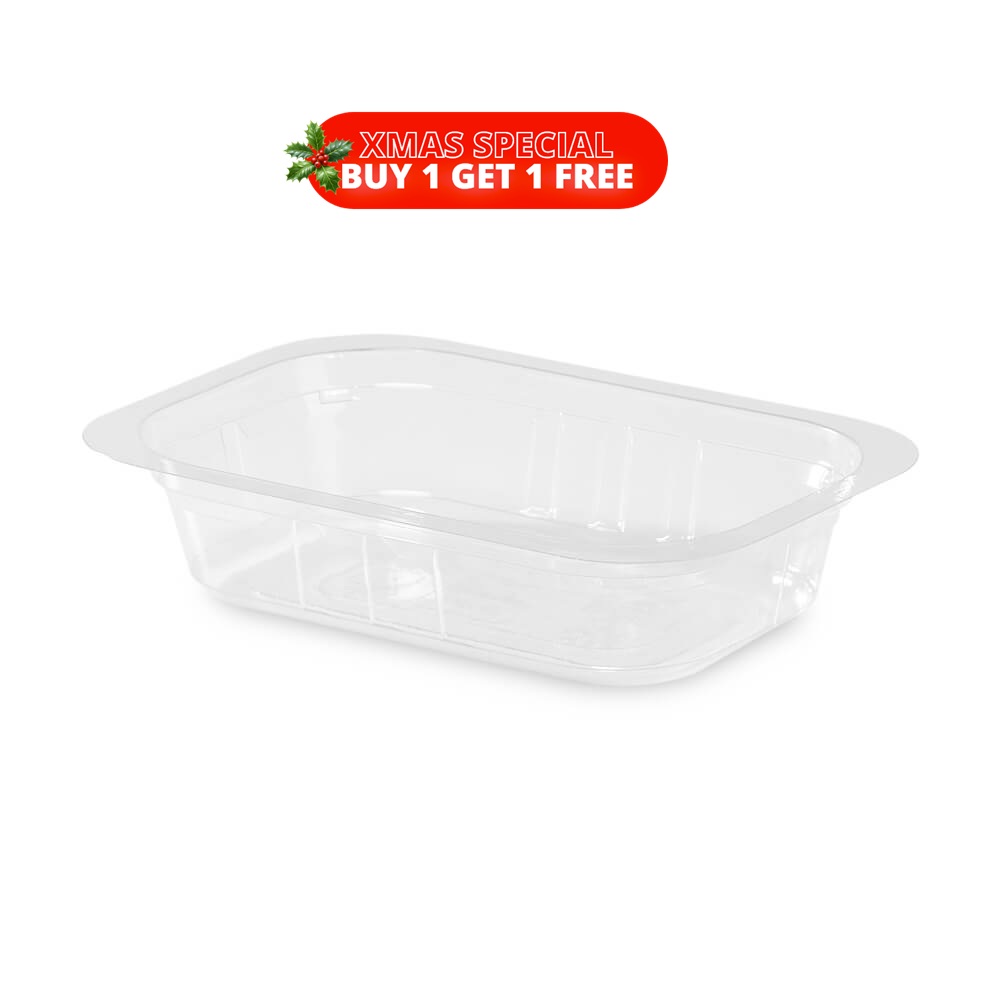 250ml 137x95x30mm Transparent Rectangular Trays