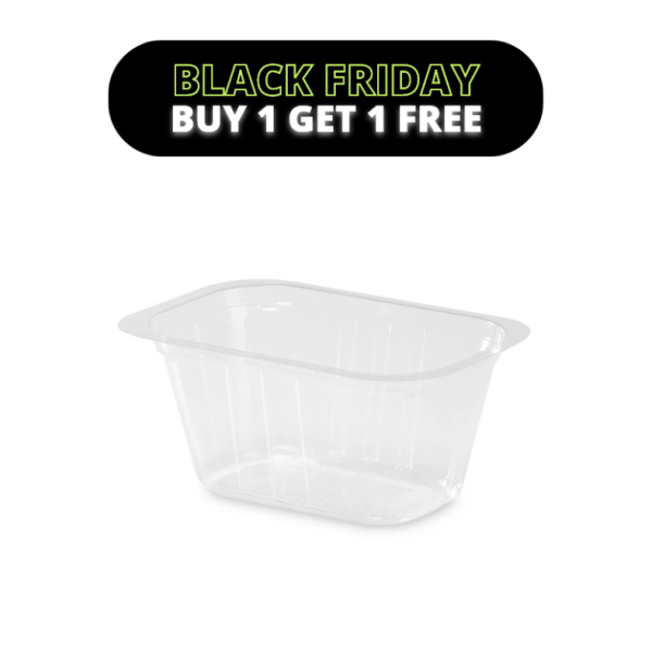 500ml 137x95x63mm Transparent Rectangular Trays