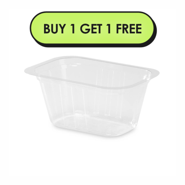 500ml 137x95x63mm Transparent Rectangular Trays