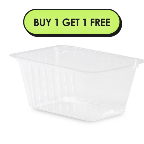 1500ml 190x137x85mm  Rectangular Top Seal Trays