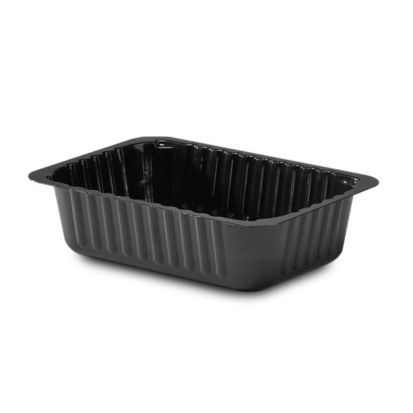 190x136x50mm 1000ml Black CPET Trays - dual ovenable