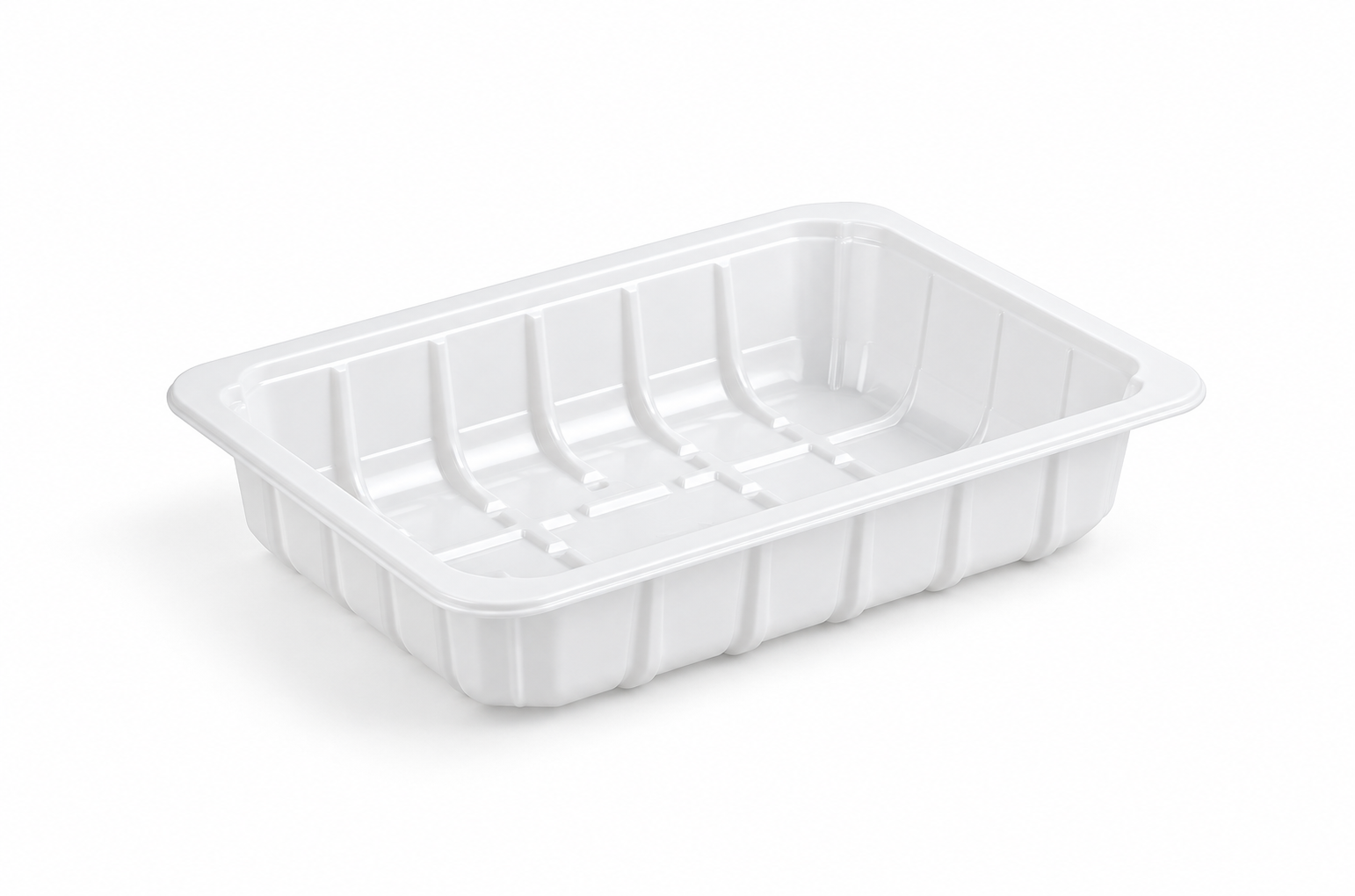 190mm x 144mm Ribbed Rectangular Clear Top Seal Meat Trays