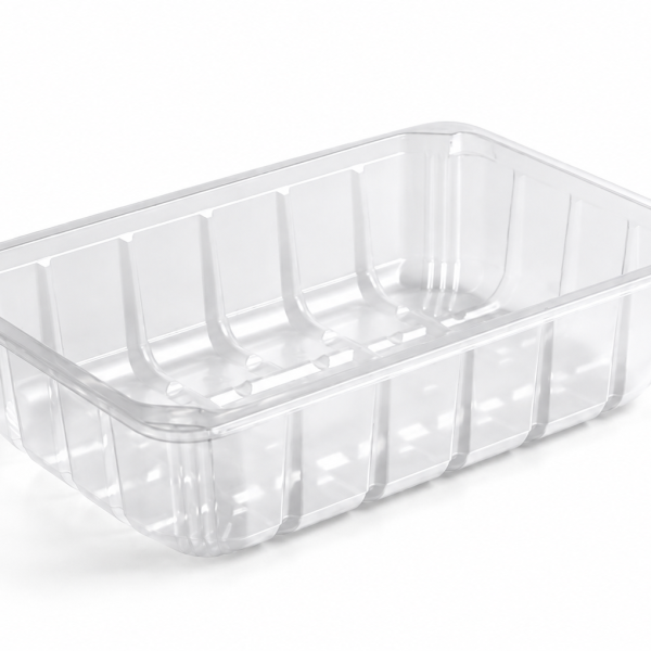 230 x 145mm Clear ribbed Rectangular Trays