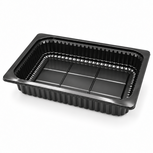 325 x 265mm Black Rectangular Half Gastro Trays