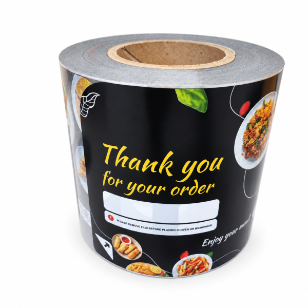 Printed Peelable Lidding Film – 140mm × 300m – 2 Rolls for PP, PET & Board trays etc