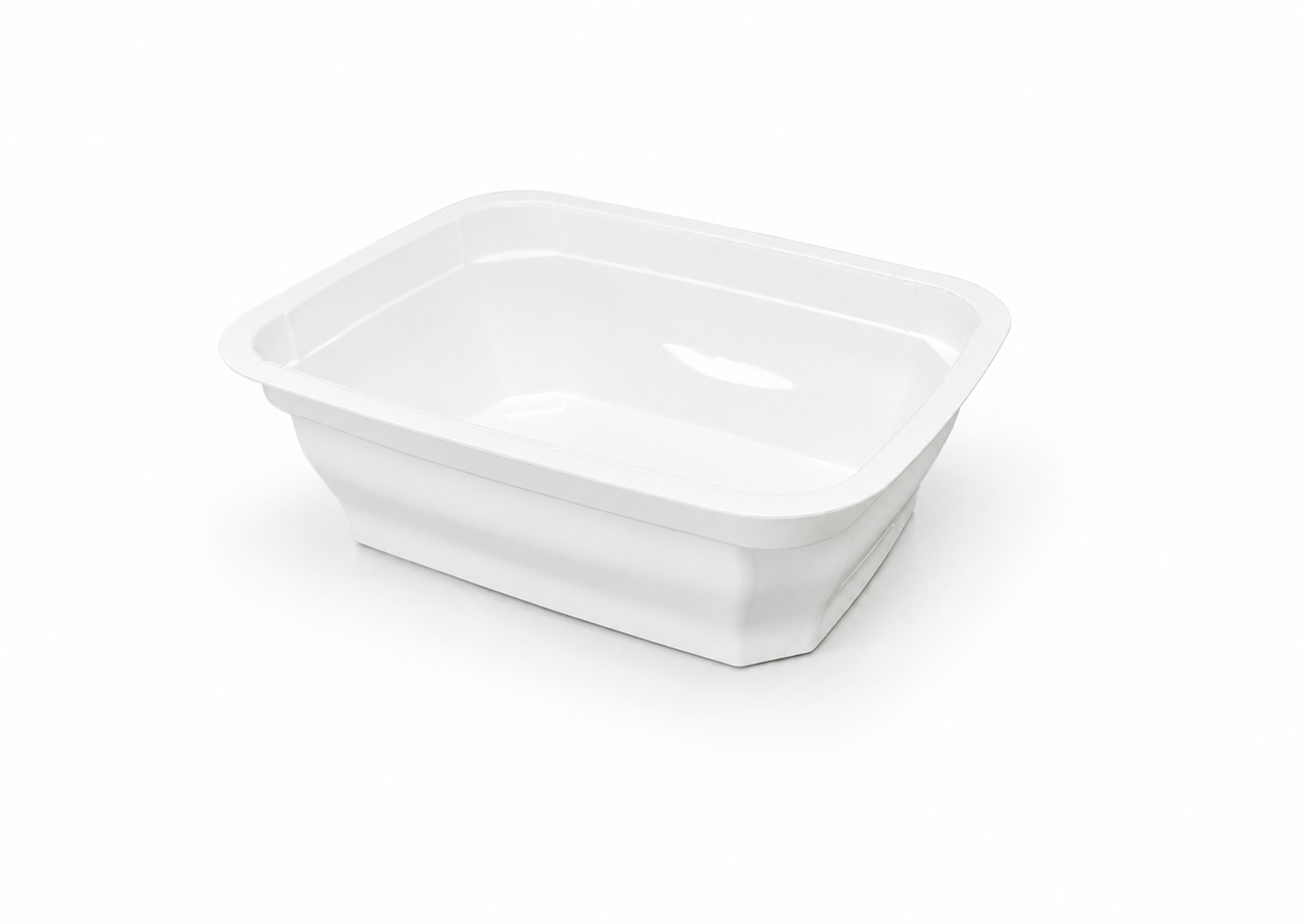 150ml White Rectangular Container and Lid