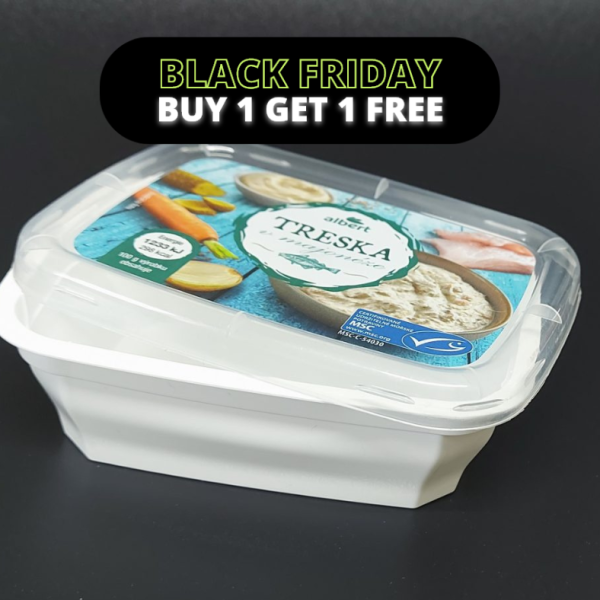 150ml White Rectangular Pate Container and Lid