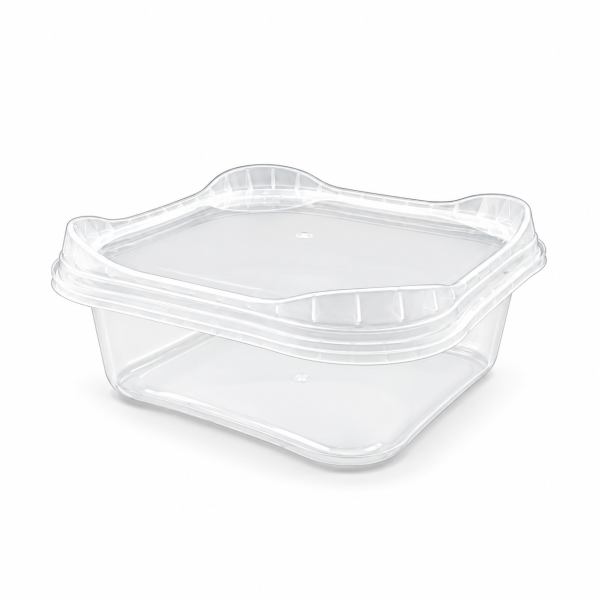 1200ml Square Tamper Evident Containers and Lids