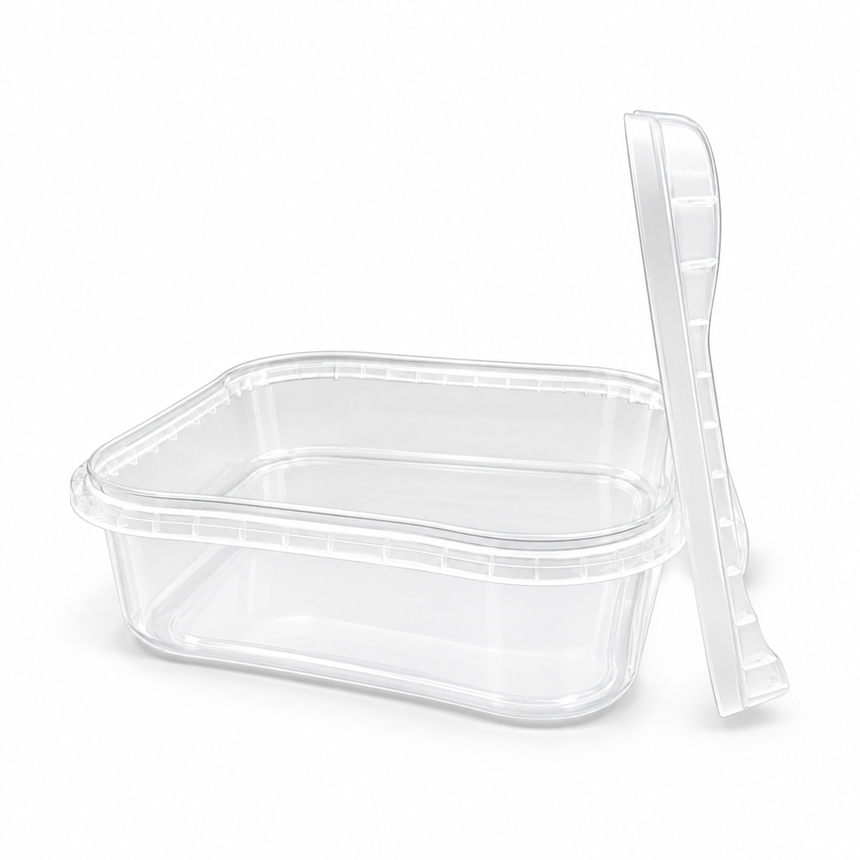 1200ml Square Tamper Evident Containers and Lids