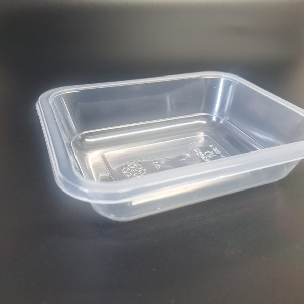 155x125x39mm 485ml Clear PP Trays - Microwaveable