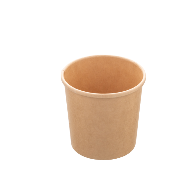 12oz / 370ml Kraft Food Pots – 95mm Round PP Lined