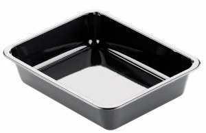 227 x 178mm Black CPET Trays - Dual Ovenable