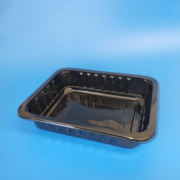 227x178x40mm 925ml Black Rectangular Menu Tray